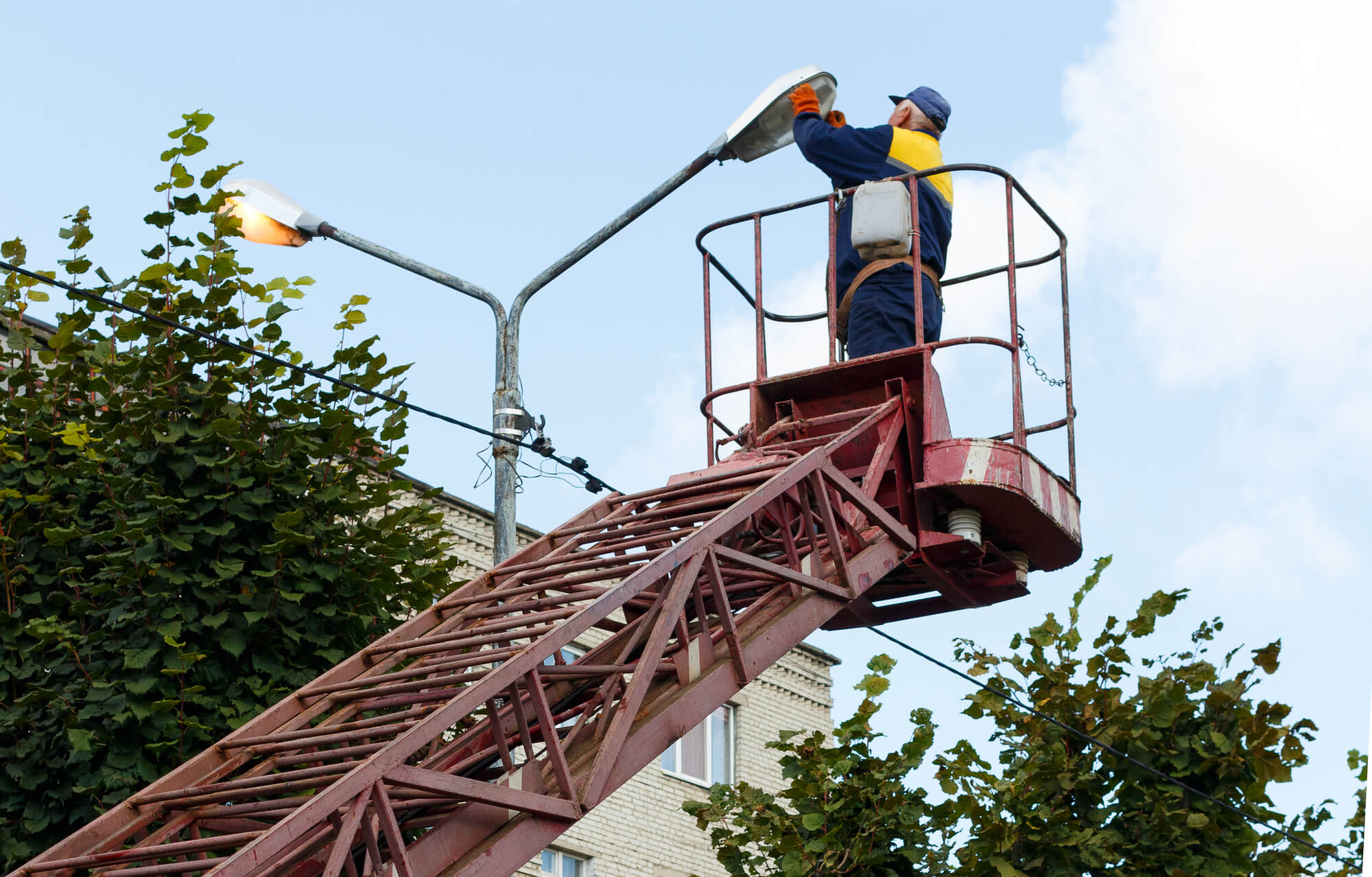 Street lighting repair bucket truck training course